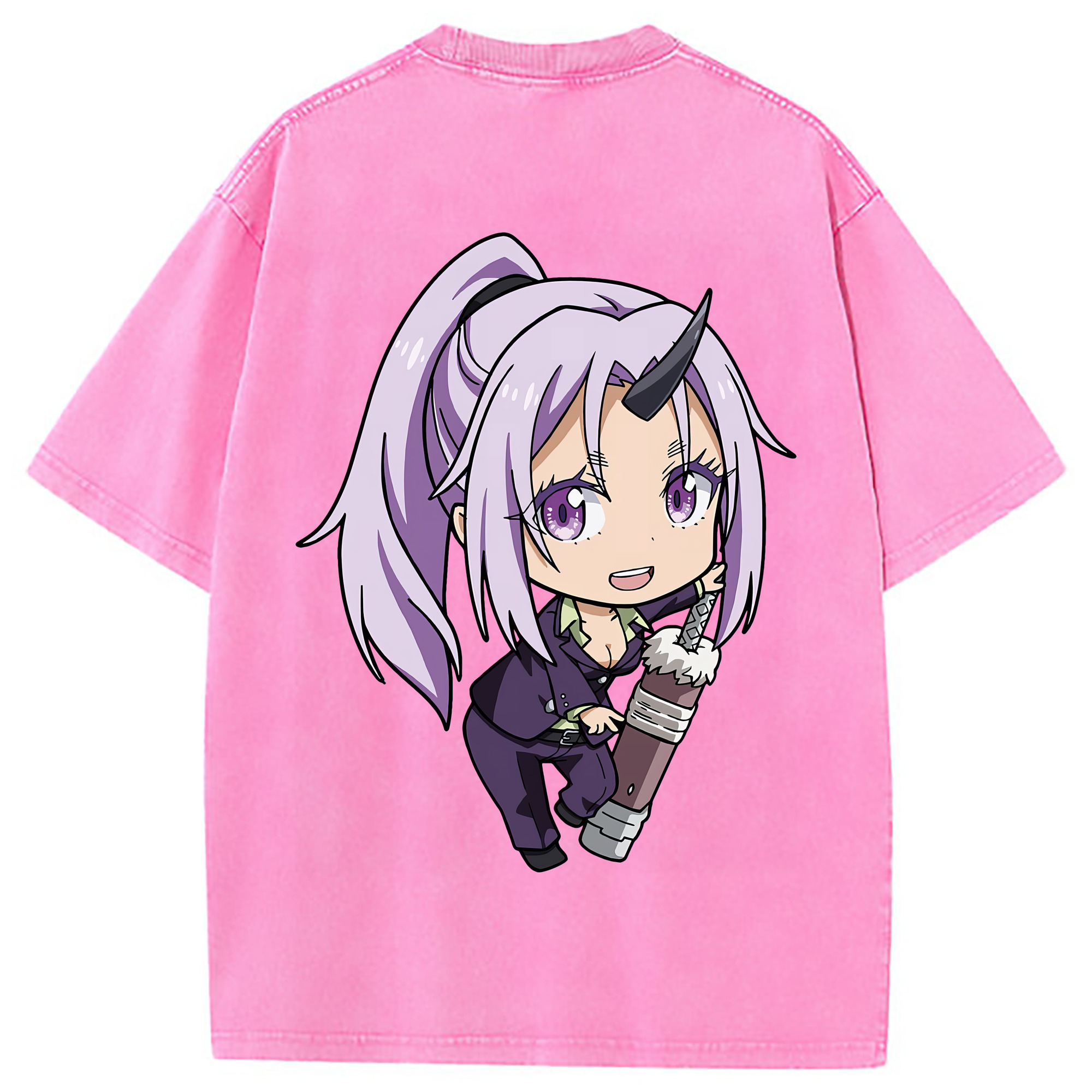 （画像用） 転スラ Regarding Reincarnated to Slime 綿100% ヴィンテージ風 半袖Tシャツ（背面プリント）